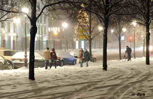 大雪降柏林 市民享美景（图）