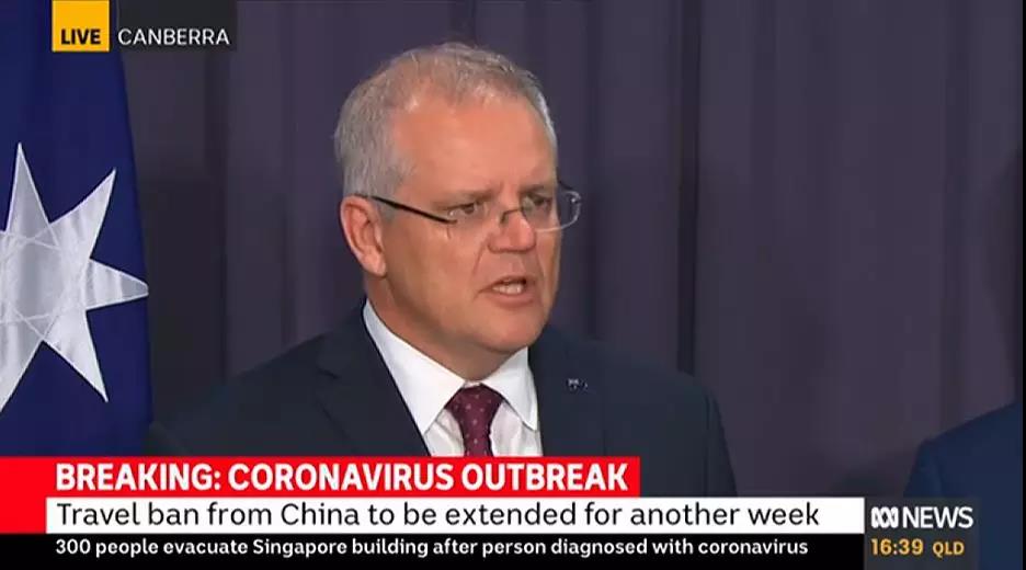 突发 | 总理莫里森临时记者会官宣：中国入境澳洲禁令延长一周！2月22号前都不得入境！