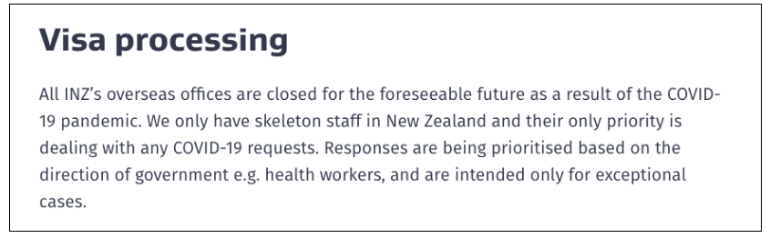 重要通知：新西兰移民局所有办公室关闭！技术移民、父母团聚移民处理暂停