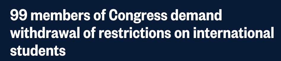 不合理且排外，美百名国会议员要求撤销