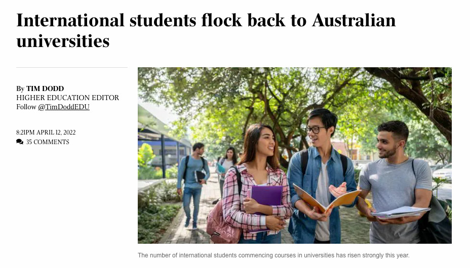 澳洲留学生人数强劲反弹，八大中国留学生数量暴涨80%