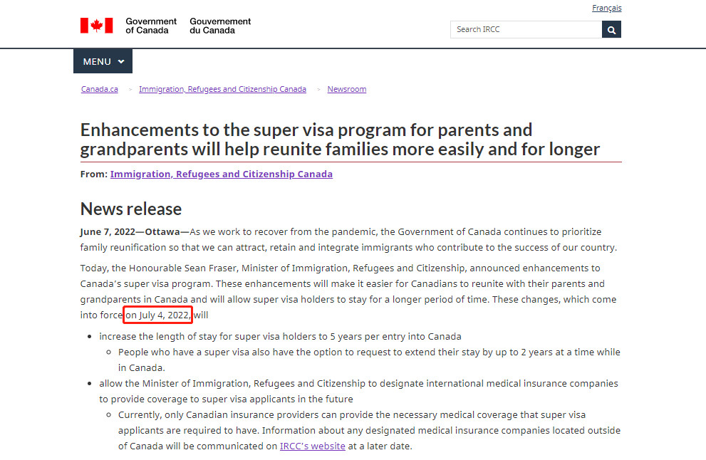 7月4日生效！加拿大官宣父母超级签证新政，一次入境可住七年
