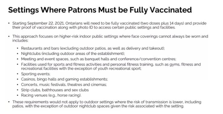 加拿大安大略省9月22日实施疫苗护照，认可科兴/国药疫苗接种