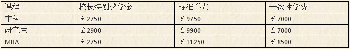 英国贝德福大学校长特别奖学金