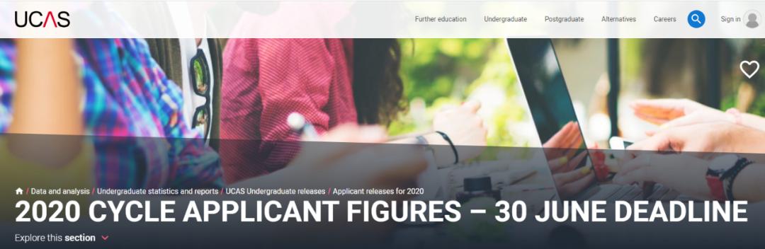 UCAS重磅发布:2020年英国本科申请超65万创新高，大陆学生增加23%